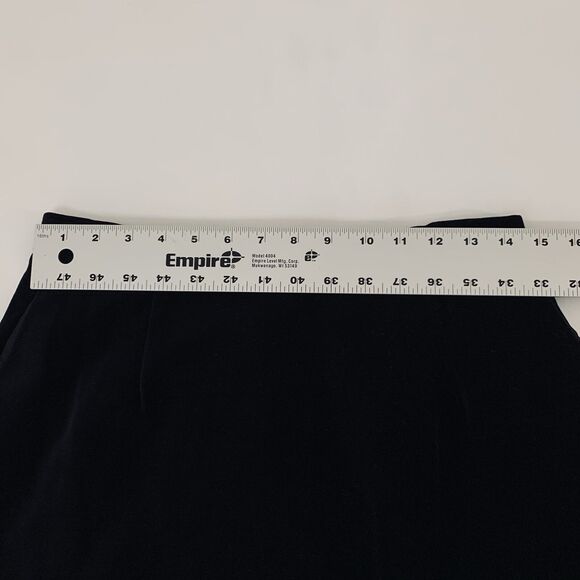 Vintage Velvet Maxi Skirt Black Pleats Pockets Stretch Rodeo Whimsygoth Western - Picture 7 of 12